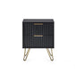 Gable Black & Golden Side Table With Storage