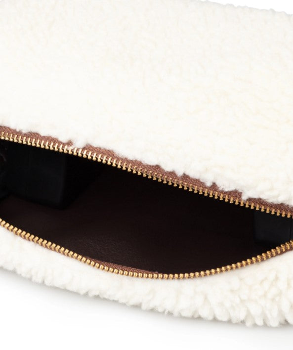 Chalk Cream Sherpa Box Bag