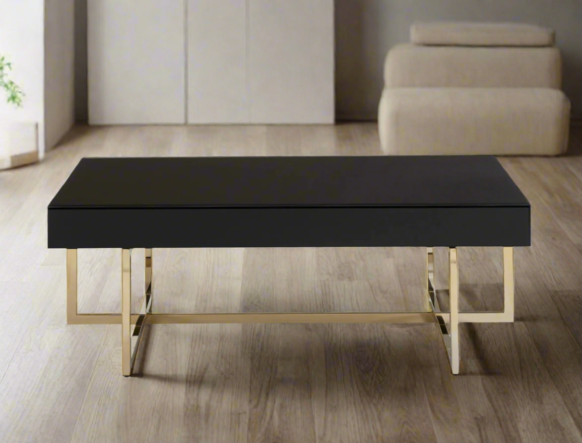 Harold Black Rectangle Coffee Table