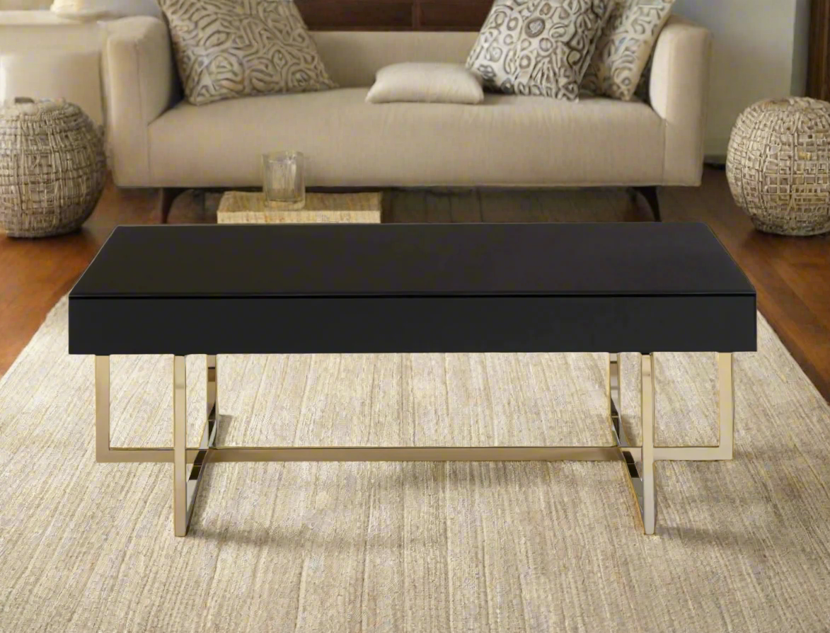 Harold Black Rectangle Coffee Table