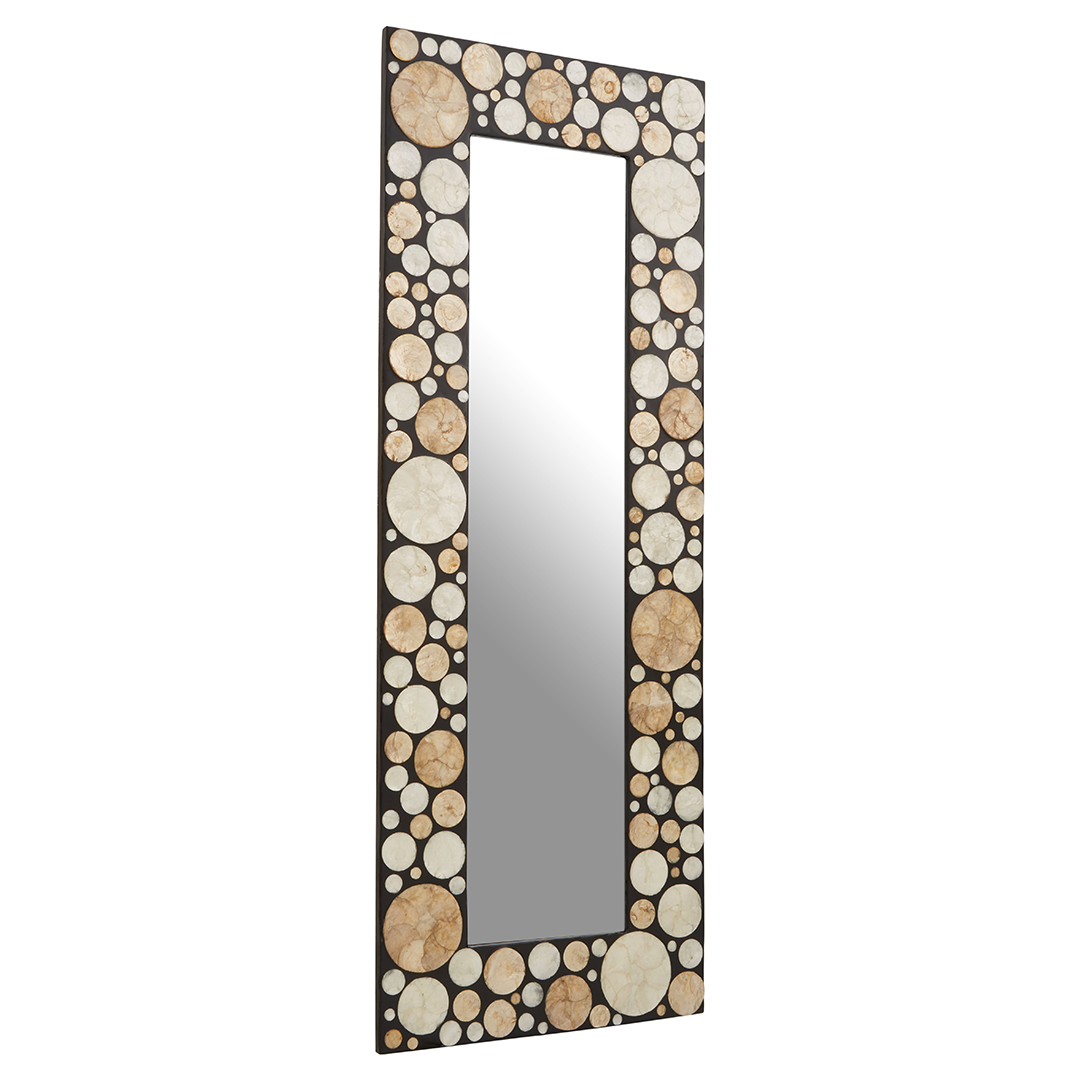Allure Rectangular Black White and Golden Mirror