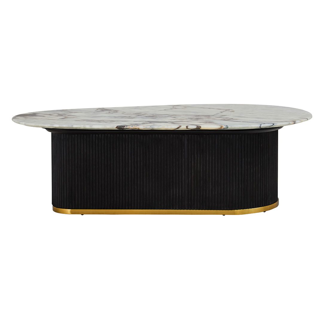 Rhythm Marble Oval Coffee Table