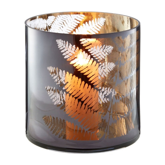 Medium Fern Hurricane Candle Holder 20cm