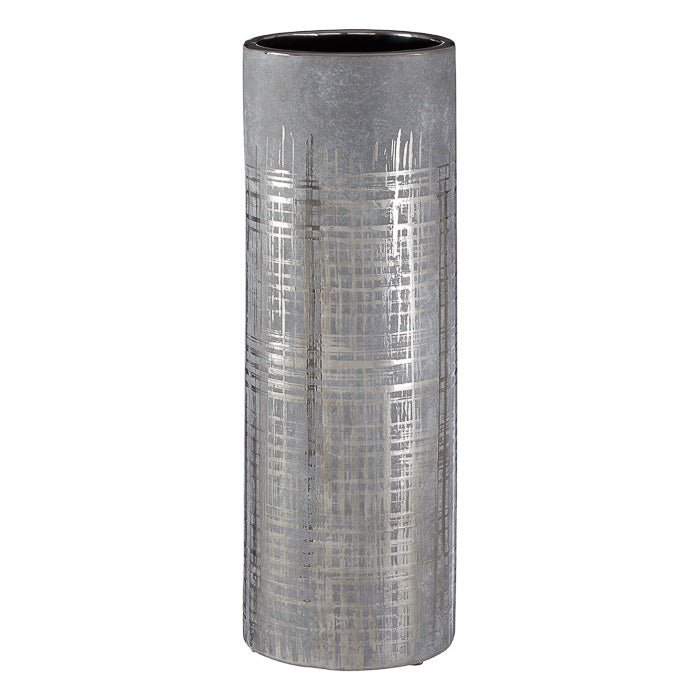 Silver Effect Flower Vase
