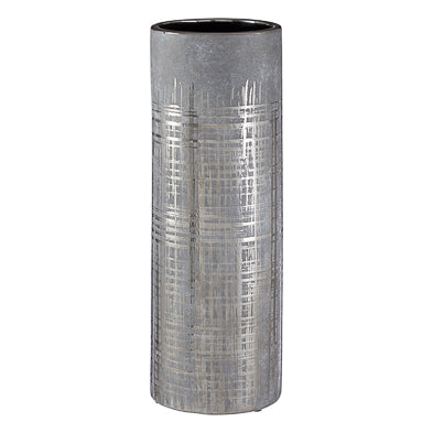 Silver Effect Flower Vase