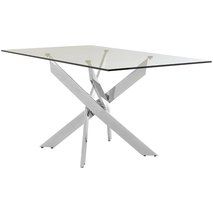 Boutique Rectangular Chrome Dining Table