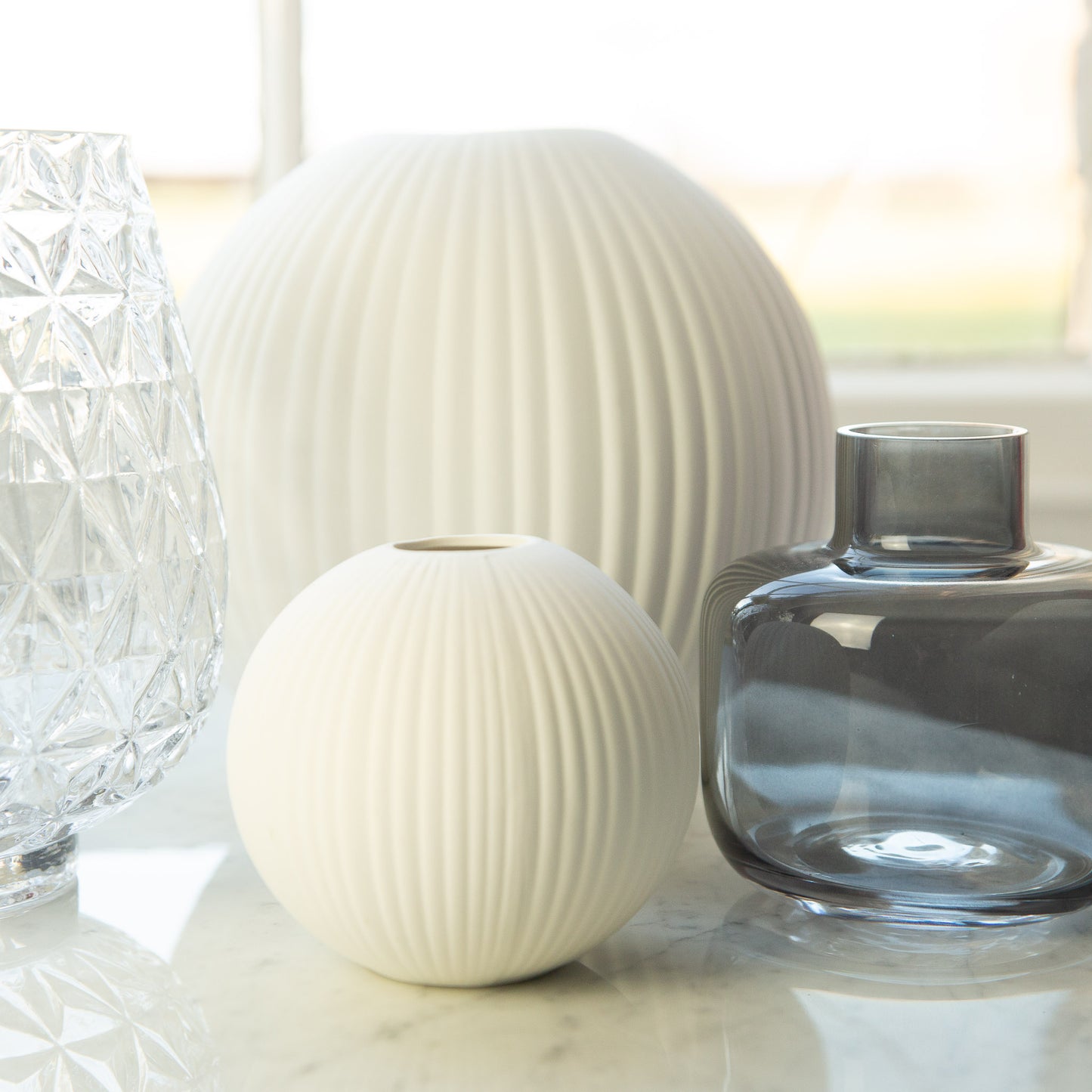 Grey Glass Vase 13cm MyGlamorousPlace