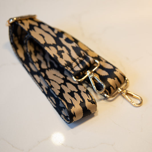 Black & Beige Animal Print Strap