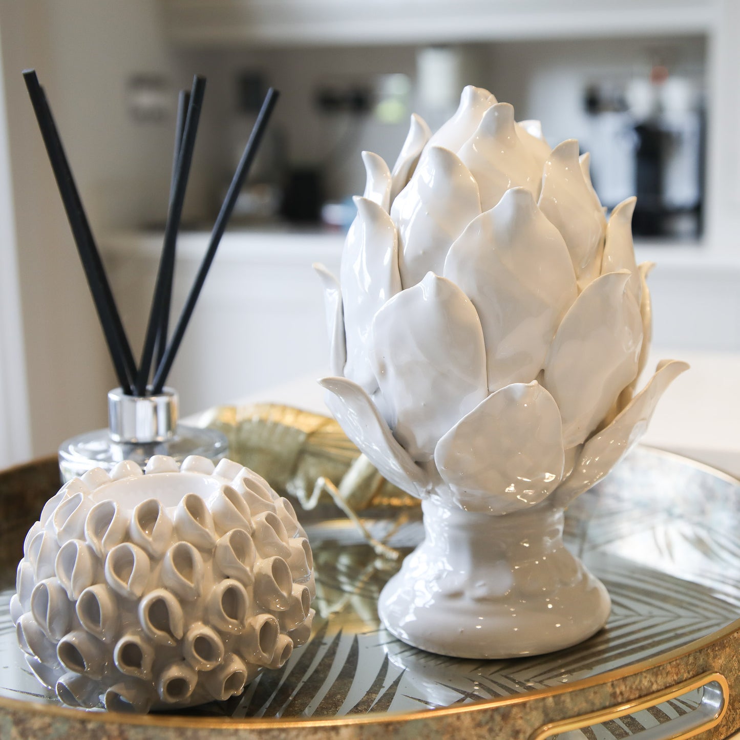 White Ceramic Tea Light Holder