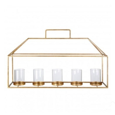 Statement Stainless Steel Candle Holder with a Gold Finish