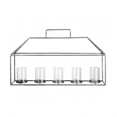 Statement Stainless Steel Candle Holder with a Silver Finish