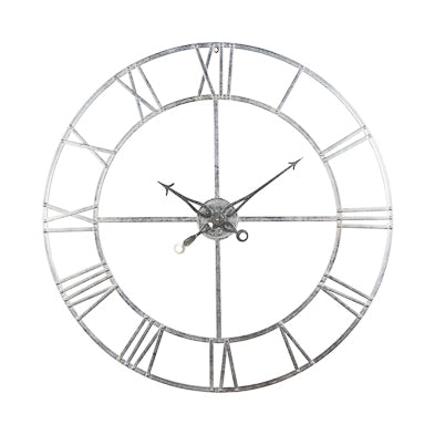 Extra Large Silver 102cm Wall Clock