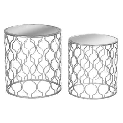 Pair of Mirrored Side Tables