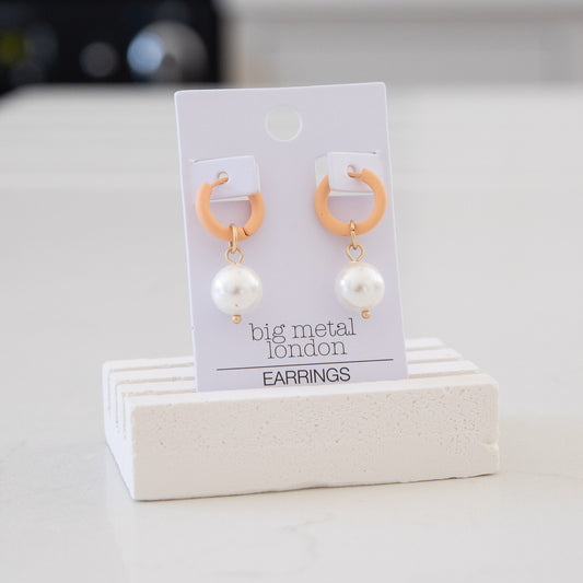 Blush of Green Resin Drop Earrings