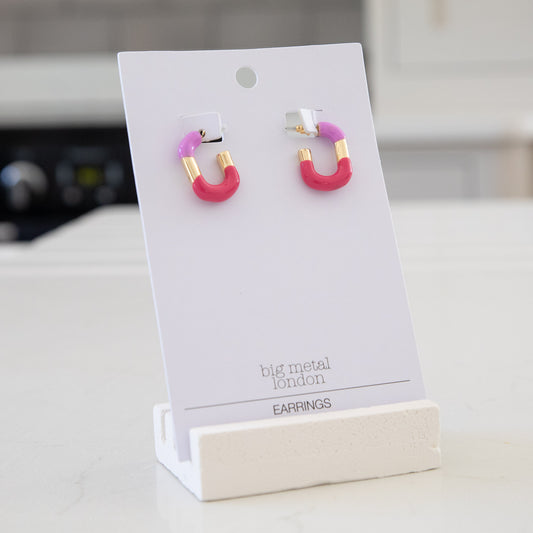 Anna Resin Pink Earrings