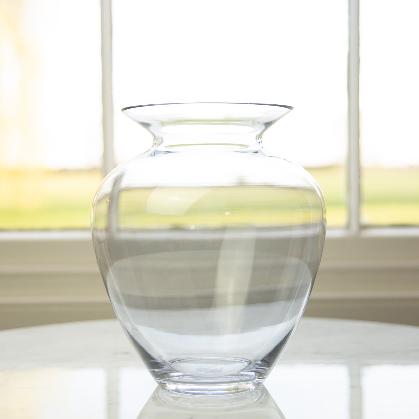 Shaped Smoke Glass Vase 29cm