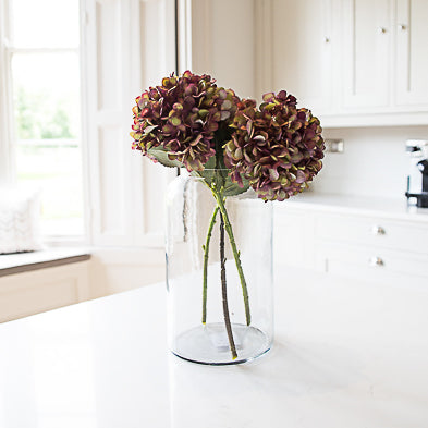 3 Purple Hydrangea Stems