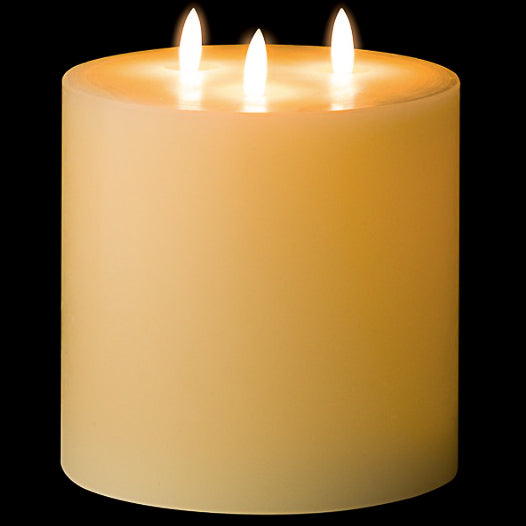 3 wick LED candle 15cm