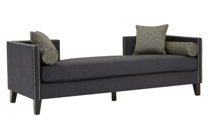 Dark Grey Velvet Day Bed