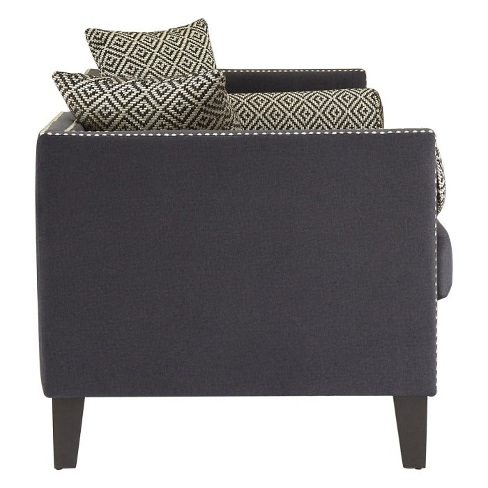 Dark Grey Velvet Day Bed
