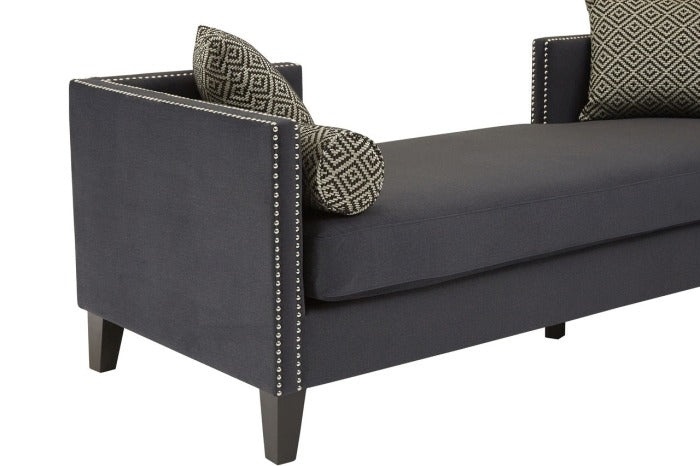 Dark Grey Velvet Day Bed