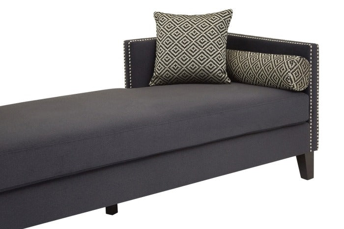 Dark Grey Velvet Day Bed