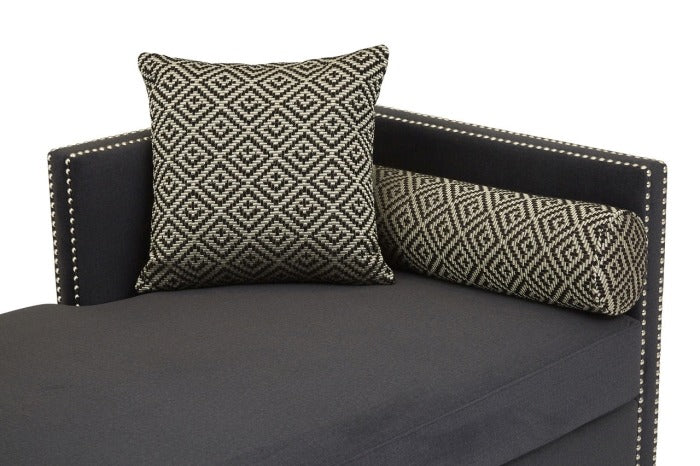 Dark Grey Velvet Day Bed