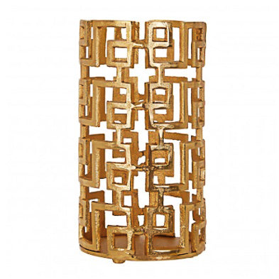 Gold Hurrican Candle Holder 29cm