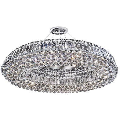Oval 10 light Crystal Ceiling Fitting