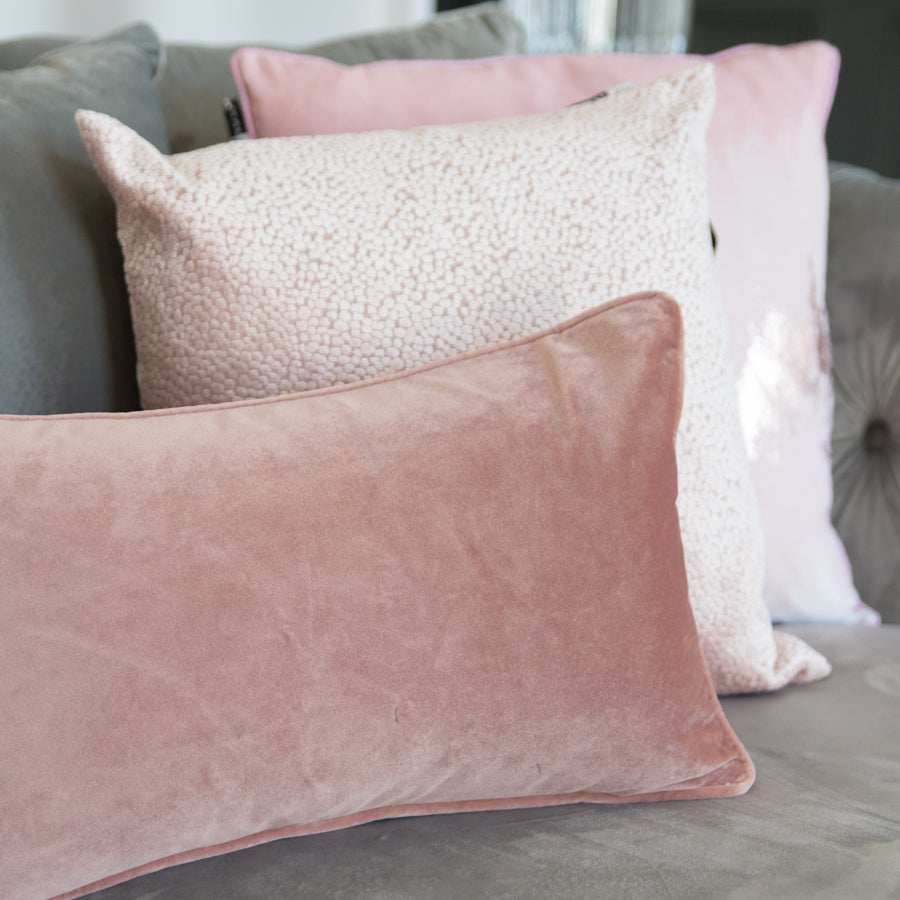 Pink Velvet Cushion 43x43cm
