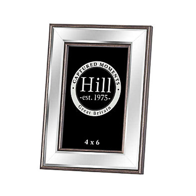 bevelled mirror photo frame 486 champagne finish
