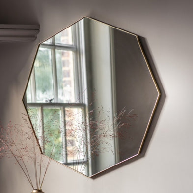 Champagne Hexagon Mirror