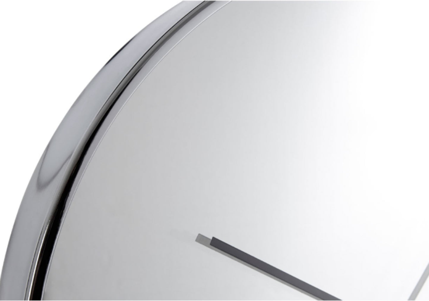 Chrome Mirror Wall Clock 40cm