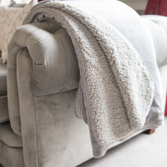 Cosy Silver Fleece Throw 150x200cm