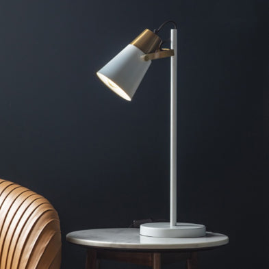 Denver White & Gold Table Lamp