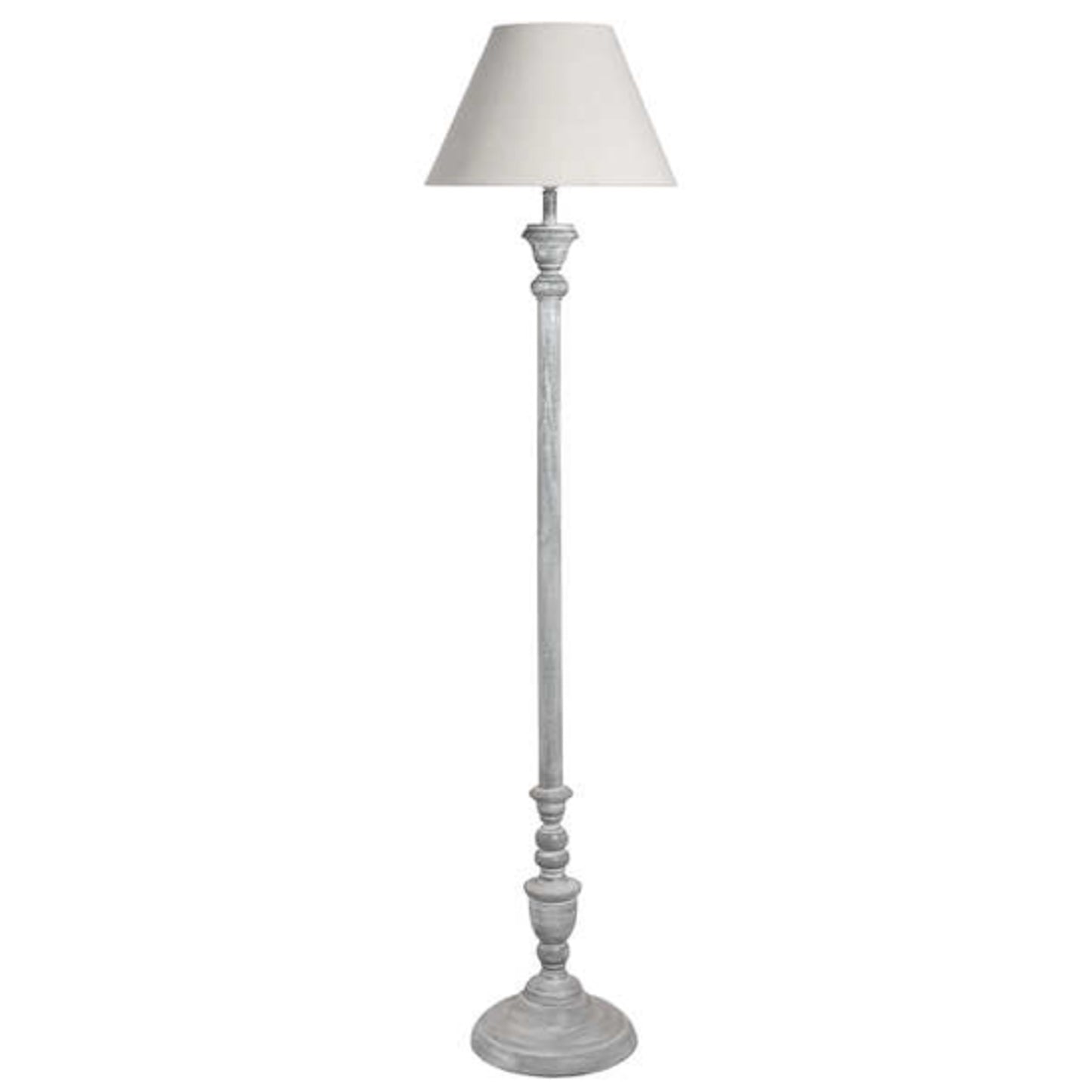 Distressed Wood Effect Floor Lamp