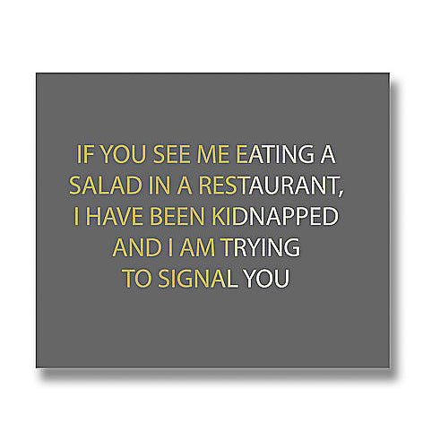 Eating Salad Plaque