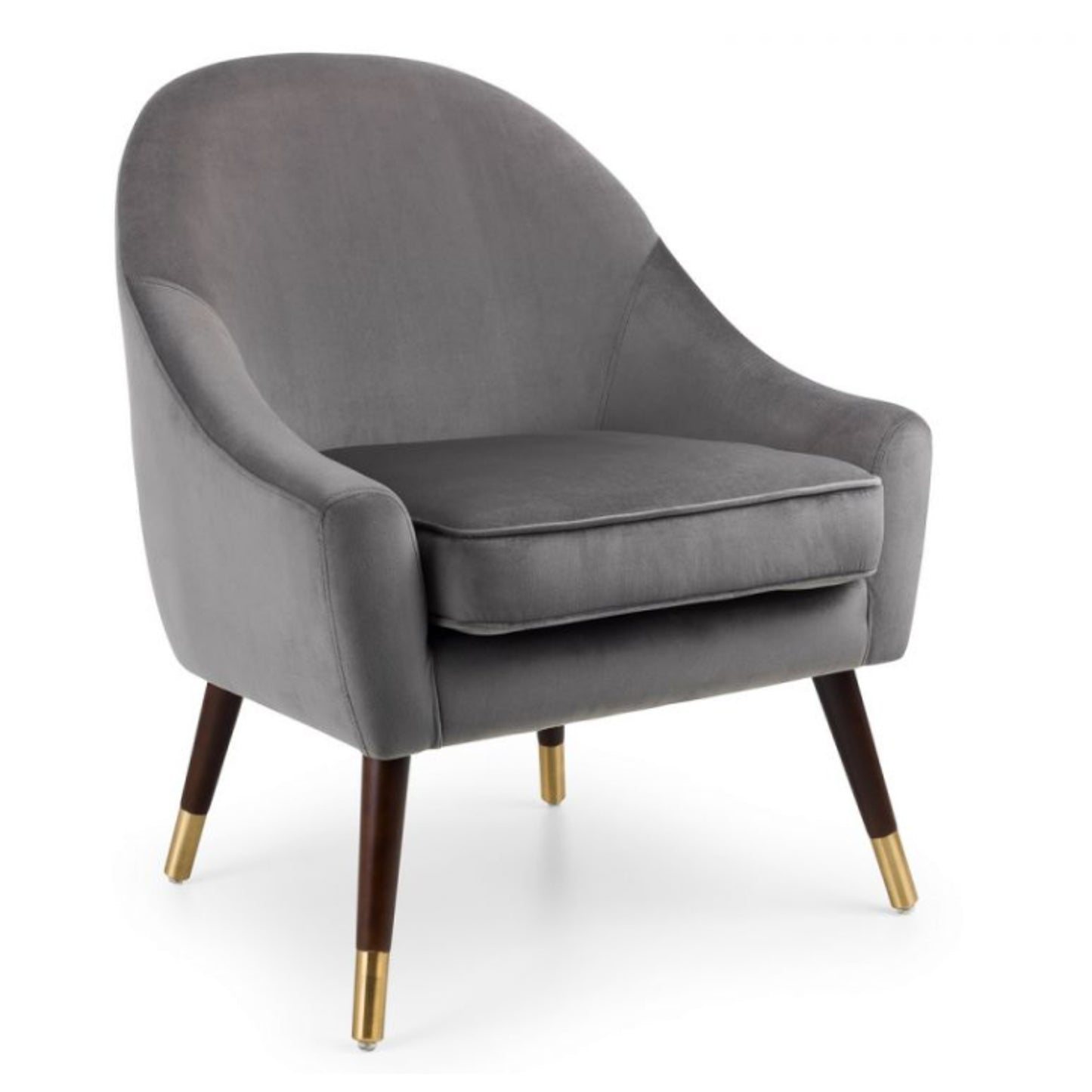 Ella Grey Velvet Occasional Chair