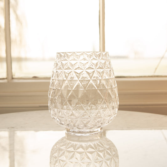 Cut Glass Effect Vase 23cm