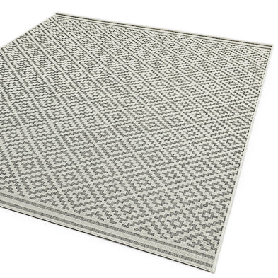 Grey Diamond Patio Rug