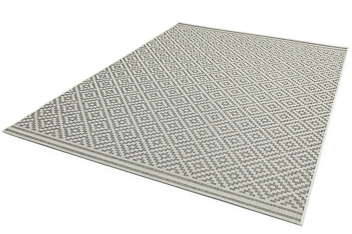 Grey Diamond Patio Rug