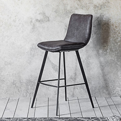 Grey Leather 2 pack bar stools