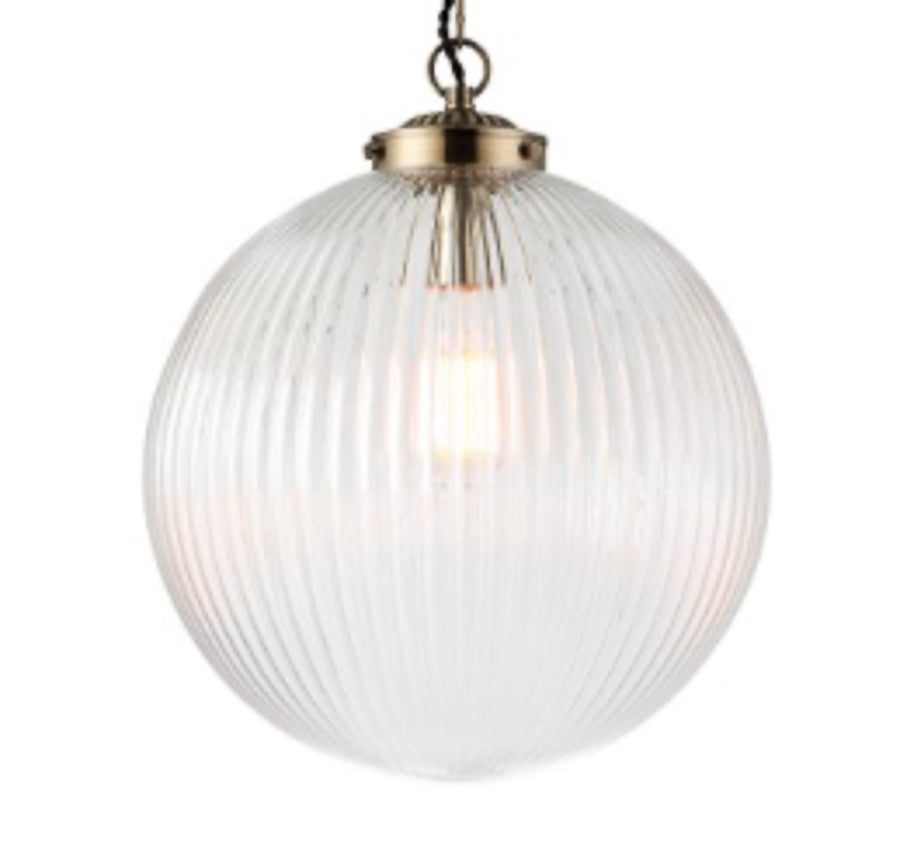 Large Glass Pendant Light