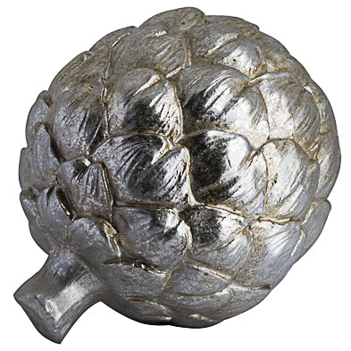 Large silver artichoke ornament
