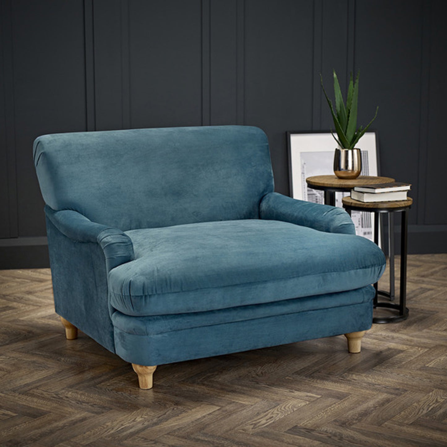 Laura Blue Velvet Occasional Chair