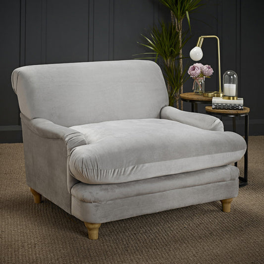 Laura Grey Velvet Occasional Chair