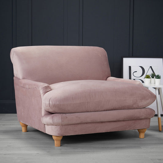 Laura Soft Pink Velvet Occasional Chair