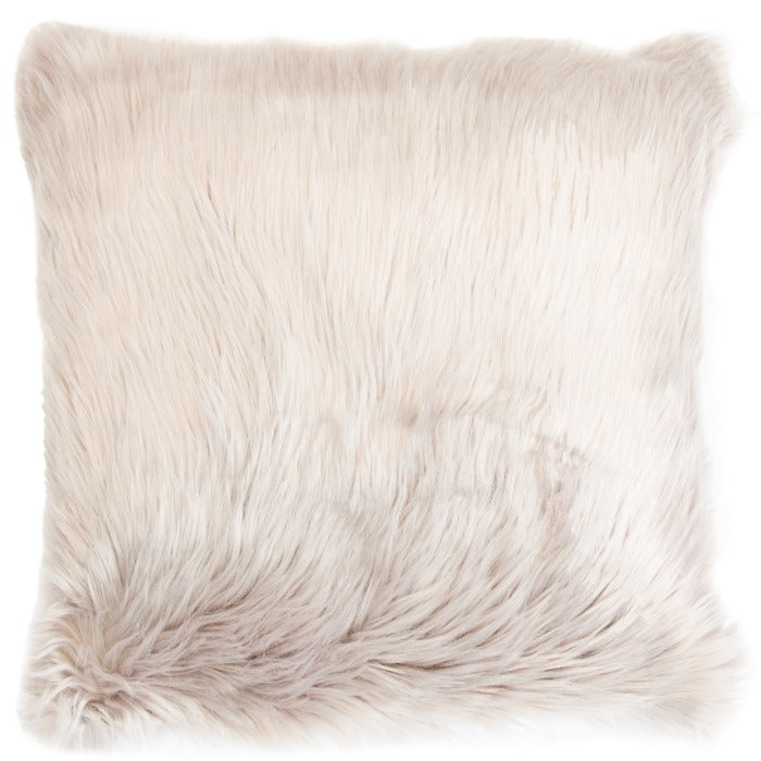 Taupe Faux Fur Cushion 45x45cm