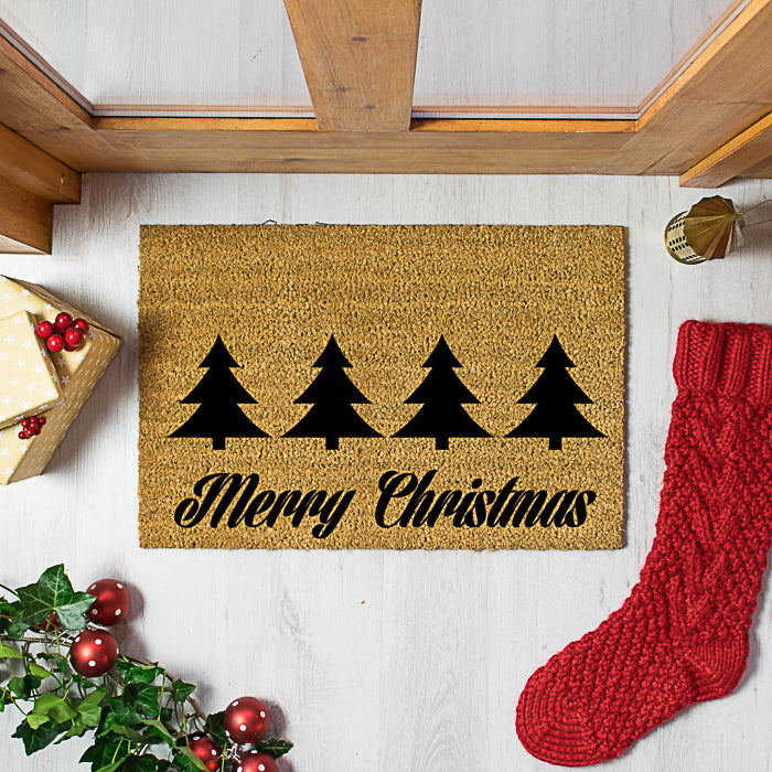 Merry Christmas Coir Doormat