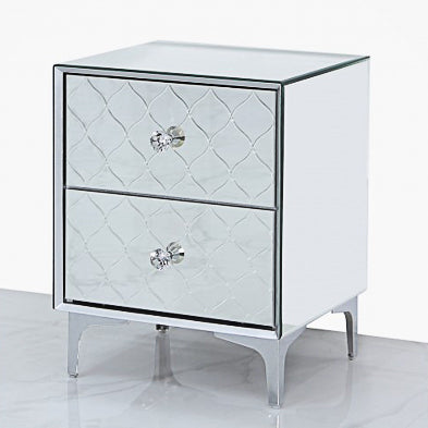 2 Drawer Mirror Bedside table